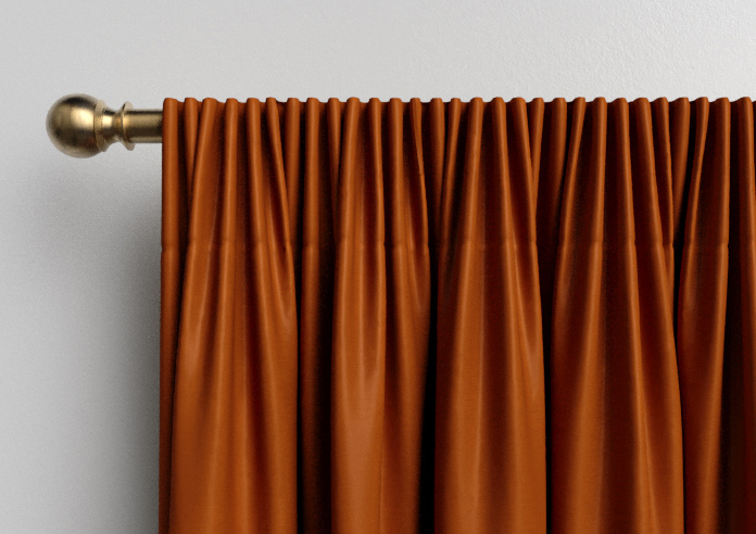 Shima Faux Silk, Rust - Made to Measure Curtains - Image 9